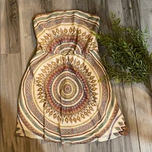 Fun designed strapless dress